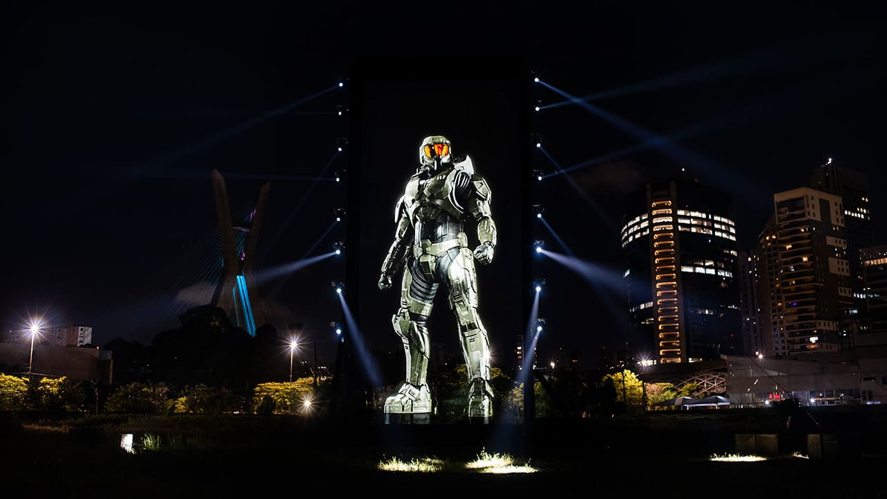 You are currently viewing Paramount+ apresenta o holograma mais alto do mundo para celebrar a série Halo