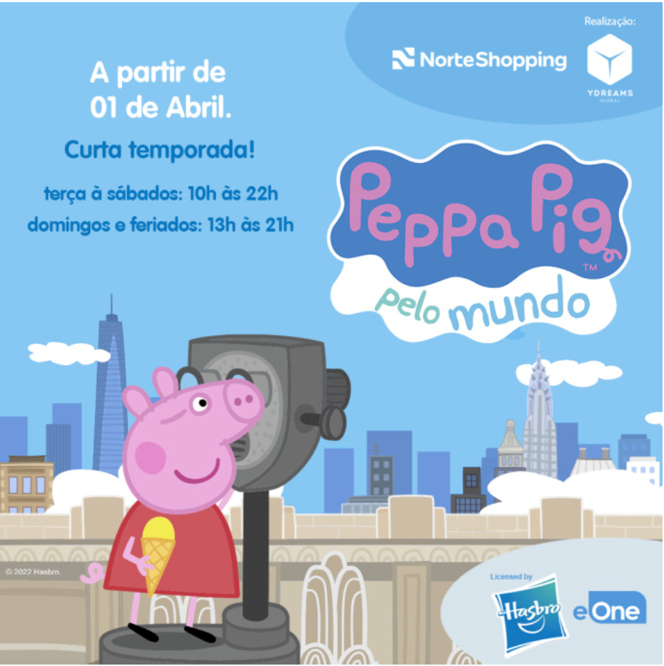 You are currently viewing Norte Shopping recebe o evento Peppa Pig pelo mundo!