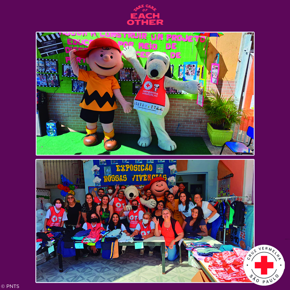 You are currently viewing Snoopy e Charlie Brown visita instituições para distribuição das doações arrecadadas pela Cruz Vermelha de São Paulo
