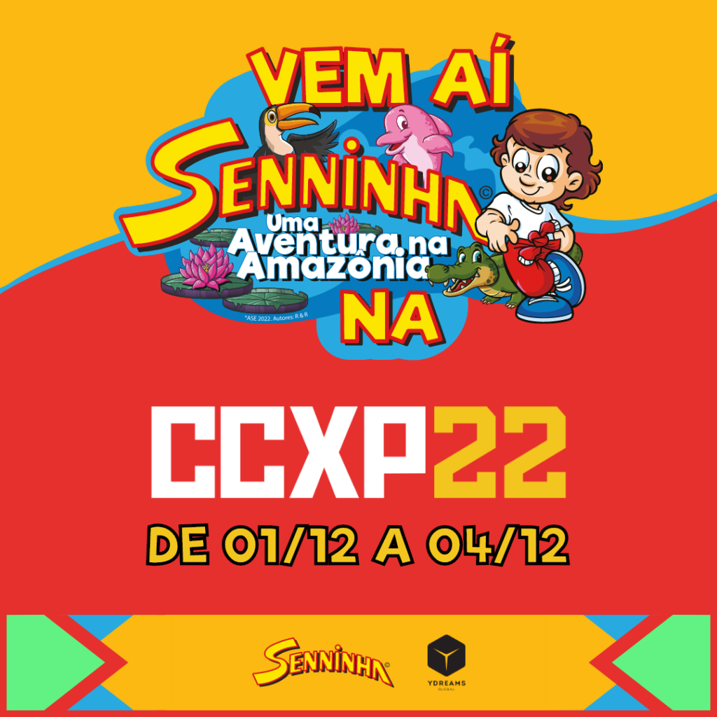 Personagem Senninha e sua turma estarão representados na CCXP22, que acontece entre os dias 1º e 4 de dezembro no São Paulo Expo.